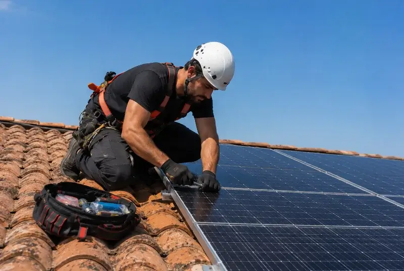 Maintenance et monitoring de panneaux solaires à Sainte-Terre