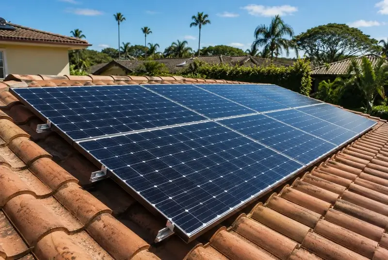 Installation de panneaux solaires à Sainte-Terre